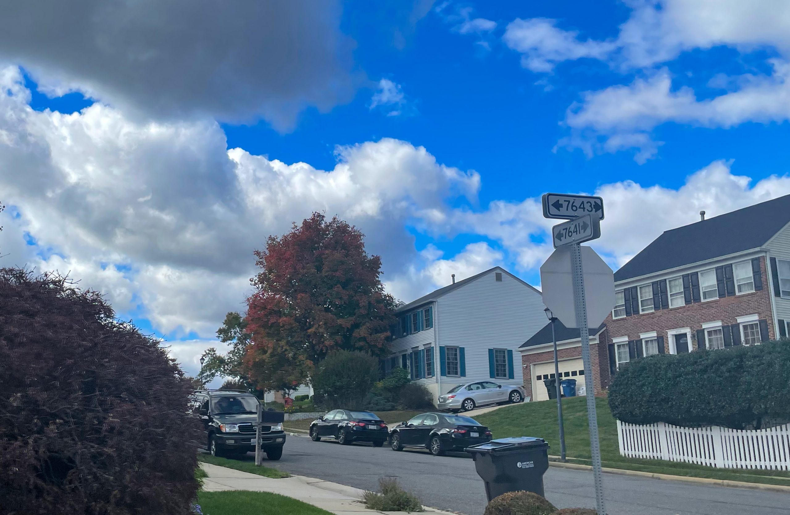 Lorton, Virginia, USA - October 31, 2021: Suburban Homes Surroun Lorton Virginia