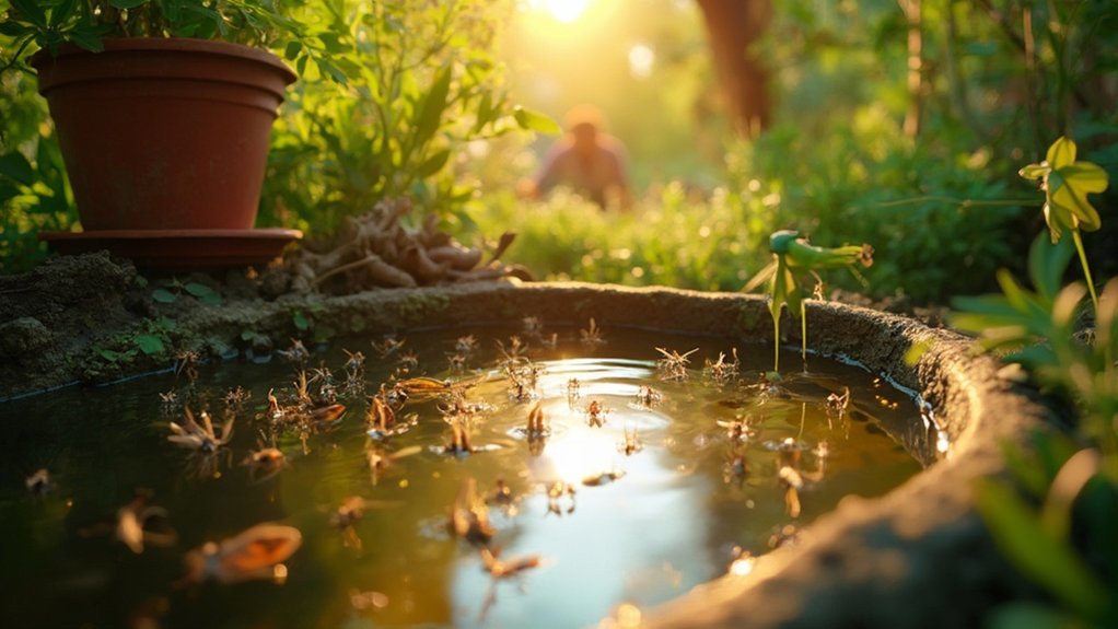 draining standing water helps with backyard mosquito reduction