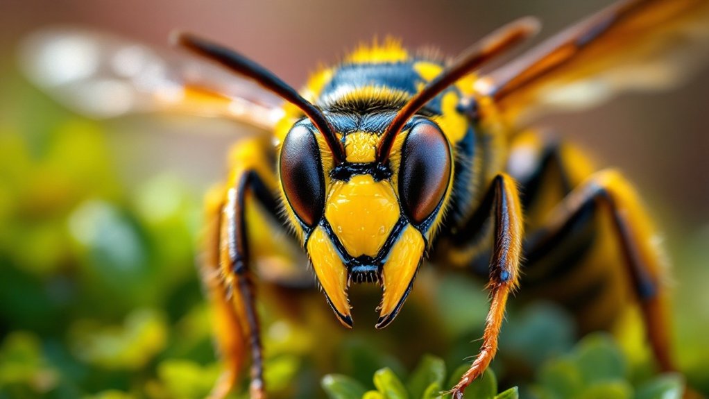 Close up of bald-faced hornet
