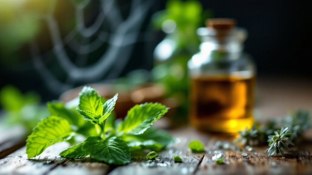 natural methods for spider repellent on a table