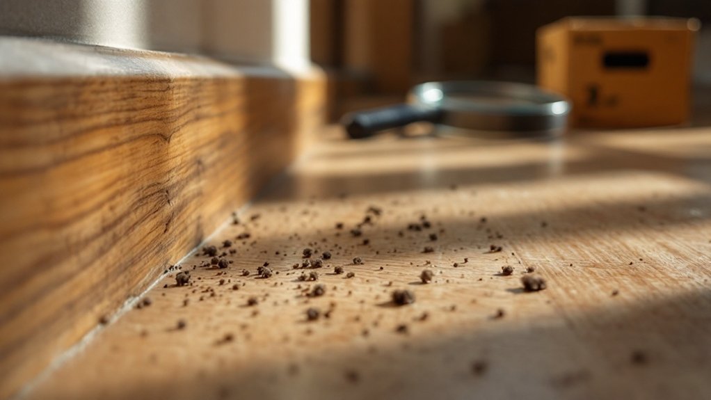 debris from mice in a home