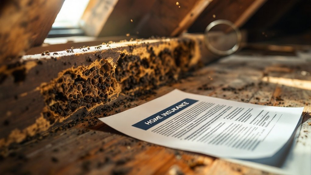 termite damage is rarely covered by home insurance 