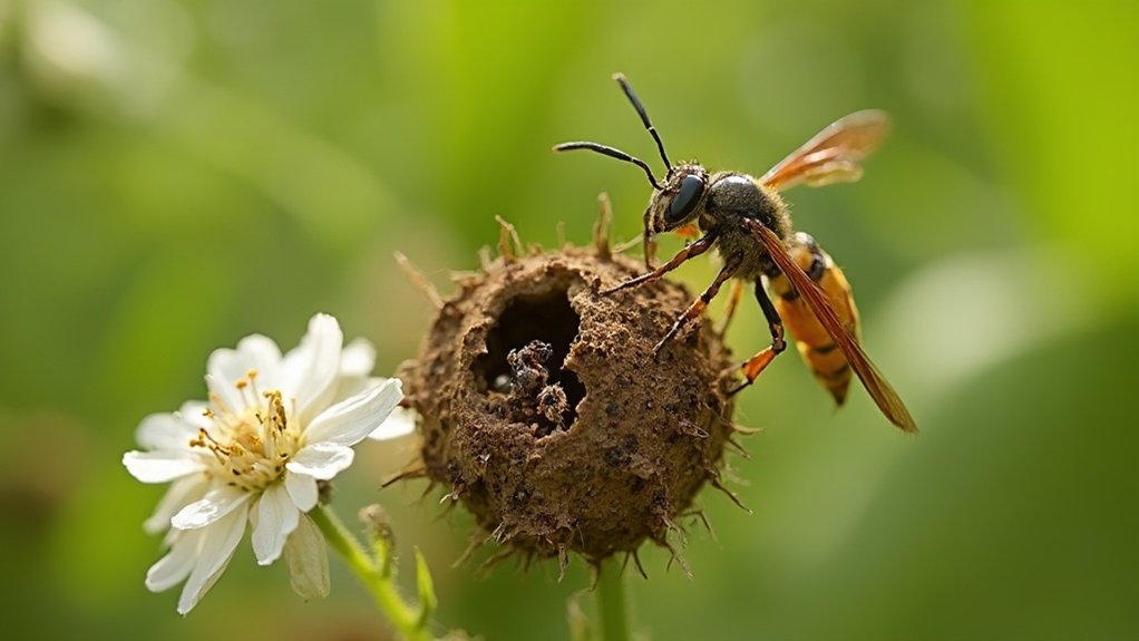mud daubers close up