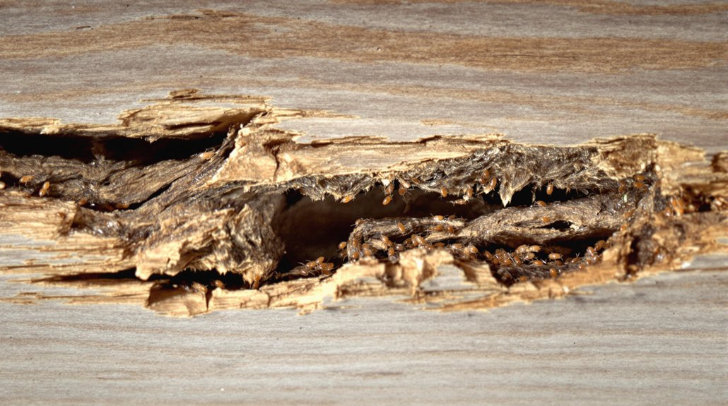 termite damaged wood